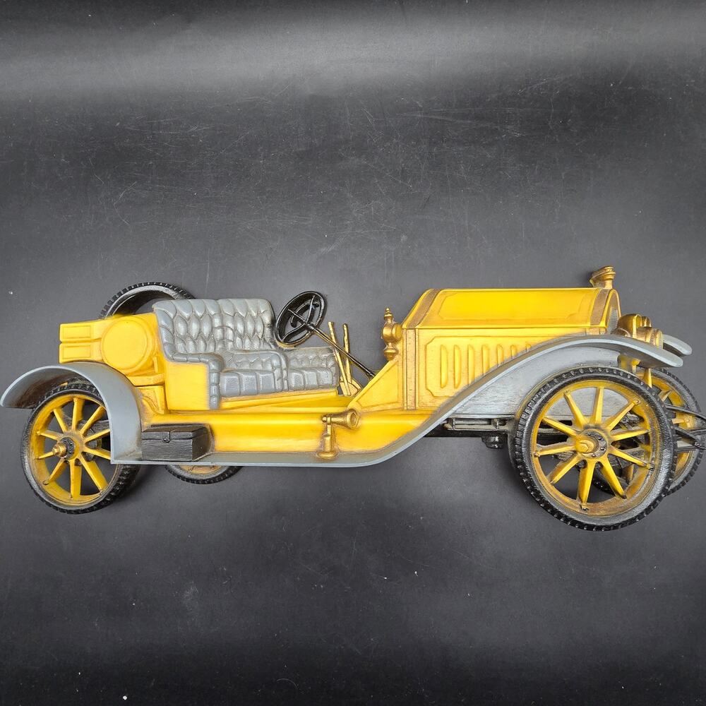 Vintage Burwood Yellow Antique Car Plaque Wall Hangings Transportation